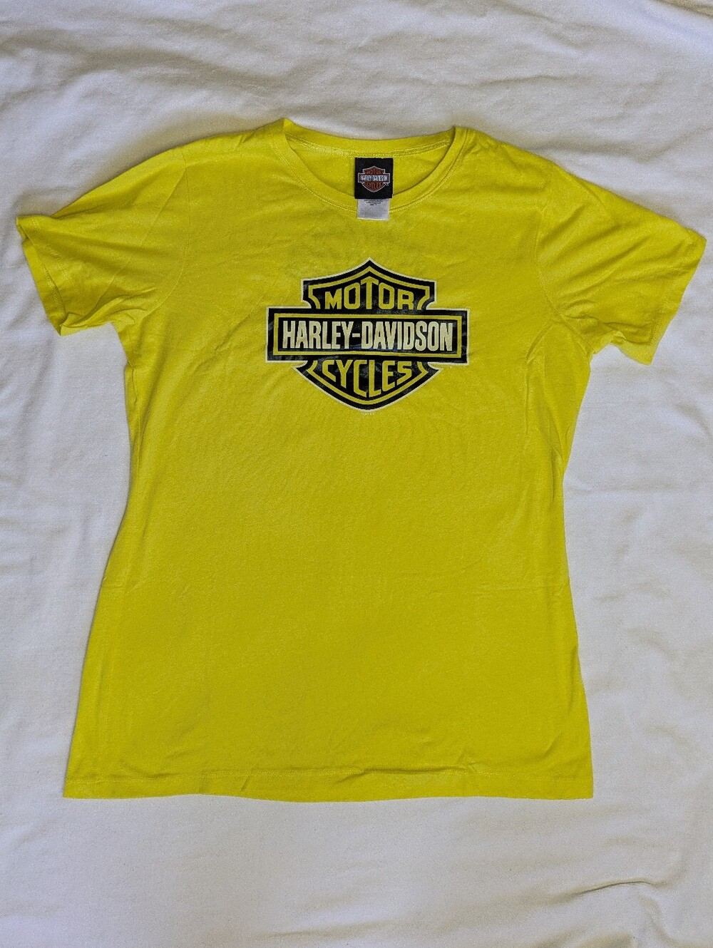 Women's Harley Davidson Tshirt XL Yellow Florida